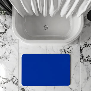 Tapis De Bain Cobalt Électrique Couleur Unie   Élégant Classique