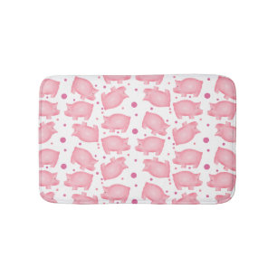 Tapis De Bain Cochons Et Mat Pois