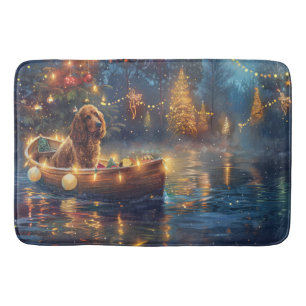 Tapis De Bain Cocker Spaniel Noël Festive Voyage