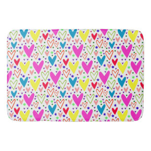 Tapis De Bain Coeurs colorés mignons motif Coque-coque iphone Ma