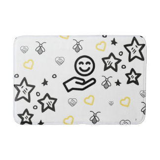 Tapis De Bain Coeurs jaunes nattes de bain moyen