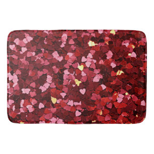Tapis De Bain Coeurs rouges