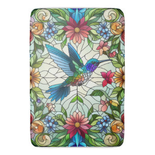 Tapis De Bain Colibri élégant avec effet de vitrail