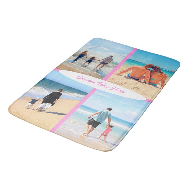 Tapis De Bain Collage photo personnalisé Bath Mat Your Photos an (Angle)