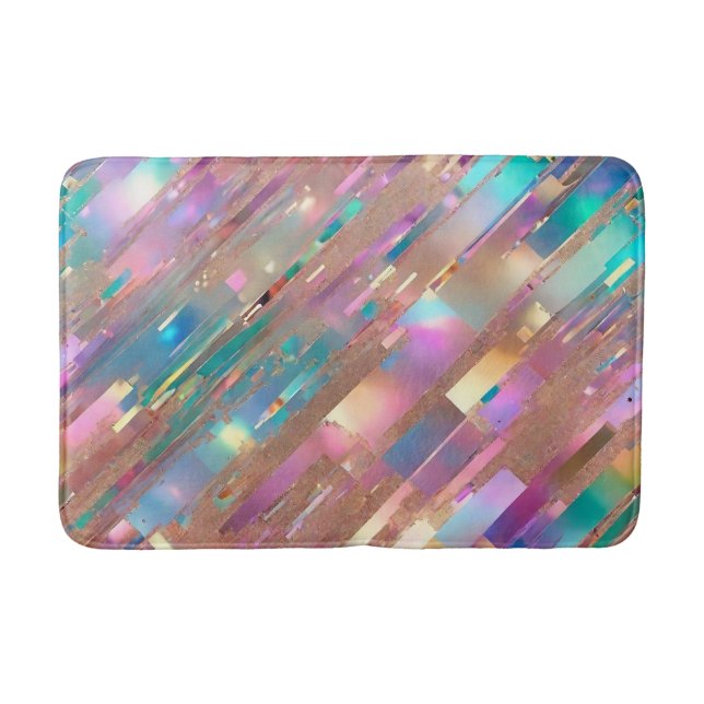 Tapis De Bain Collection Holographique Opal Parties scintillant  (Devant)
