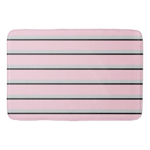 Tapis De Bain Collection Paris gris, noir, rose, , rayé