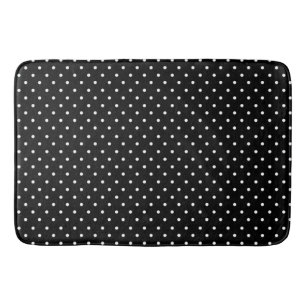 Tapis De Bain Collection Paris pois noir et blanc
