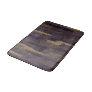 Tapis De Bain Colles douces Abstraites Plum profond & Or