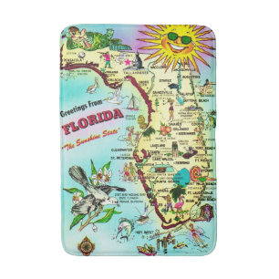 Tapis De Bain Coloré Florida Salutations