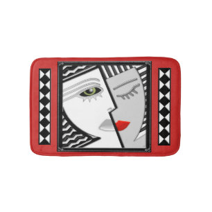 Tapis De Bain Come Together (Portrait Art Déco de Janus)