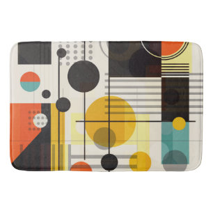 Tapis De Bain Composition des formes géométriques colorées