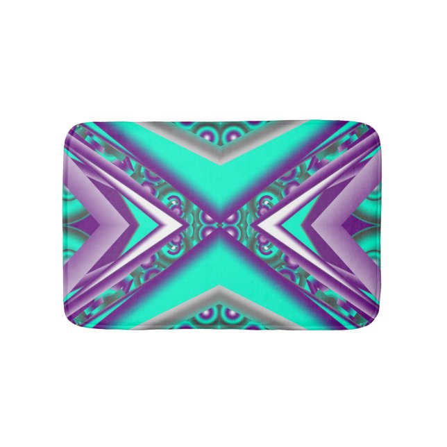 Tapis De Bain Concentré Cerclé Au Point Abstrait (Devant)