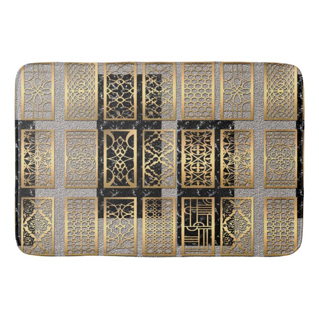 Tapis De Bain Conception abstraite afro-américaine moderne (Devant)