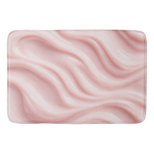Tapis De Bain Conception Abstraite Crème Rose