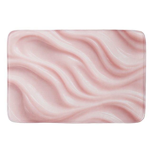 Tapis De Bain Conception Abstraite Crème Rose (Devant)