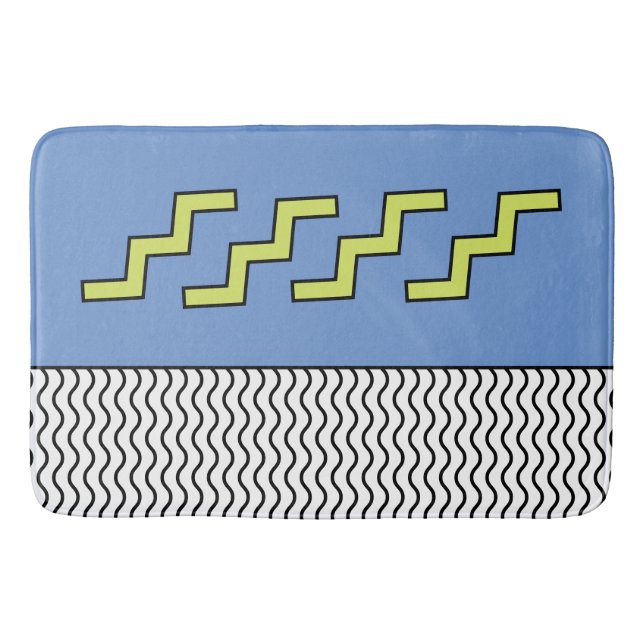 Tapis De Bain conception abstraite de 80s 90s Memphis (Devant)