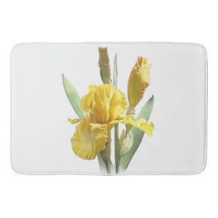 Tapis De Bain Conception botanique de fleur d'iris barbu jaune