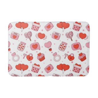 Tapis De Bain Conception d'amour moderne Joyeuse Saint-Valentin 
