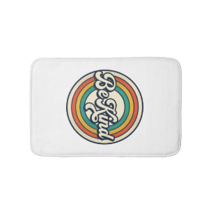 Tapis De Bain Conception de chemise vintage rétro arc-en-ciel So