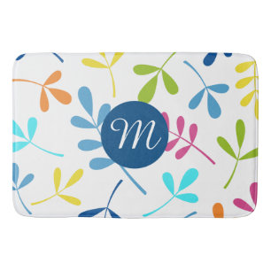 Tapis De Bain Conception de Feuilles Assortis Multicolores (Pers