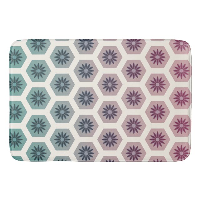 Tapis De Bain Conception de motifs floraux géométriques - Pop Ar (Devant)