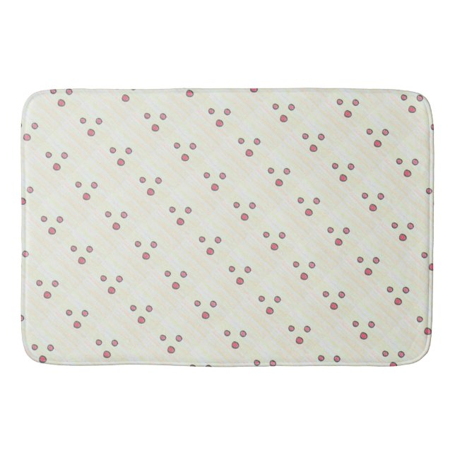 Tapis De Bain Conception de points de Polka Whimsical (Devant)