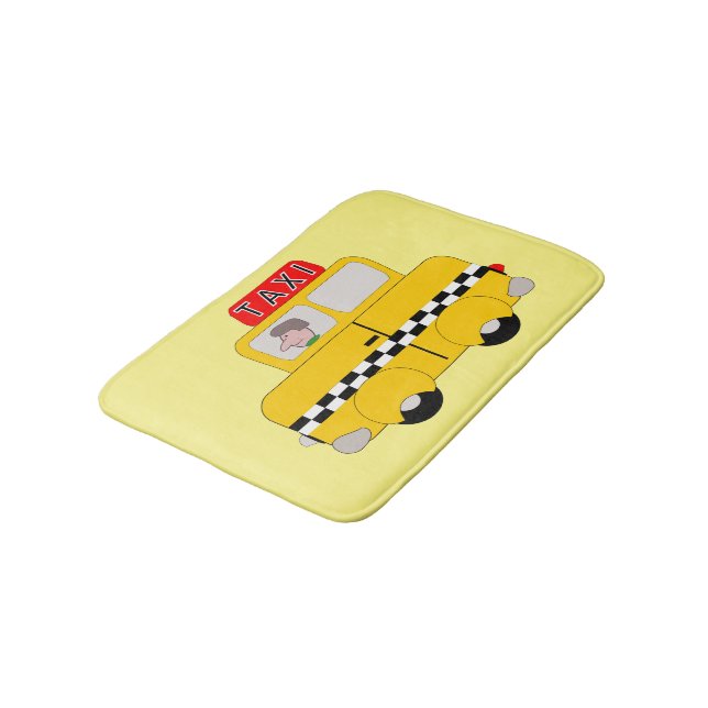 Tapis De Bain Conception de taxi jaune (Angle)