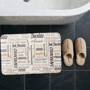 Tapis De Bain Conception de texte au chocolat, aux amandes et au