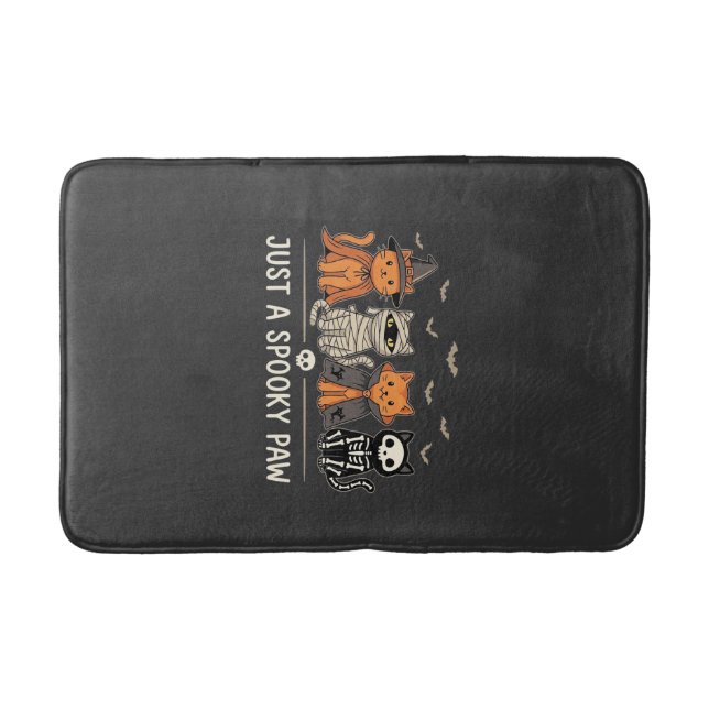Tapis De Bain Conception de vecteur de costume de chat Halloween (Devant)