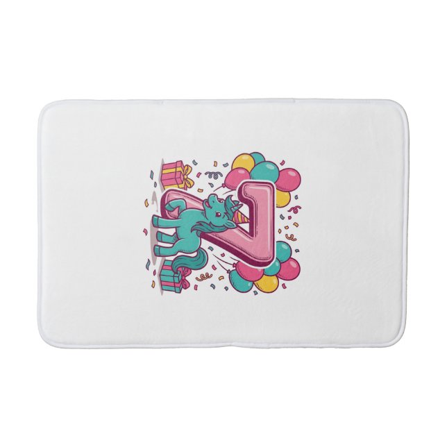 Tapis De Bain Conception de vecteur de poney mignon de fête d'an (Devant)