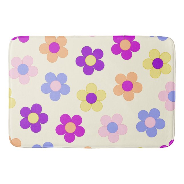 Tapis De Bain Conception d'énergie à grande fleur - Arrière - pl (Devant)