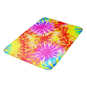 TAPIS DE BAIN CONCEPTION D'ÉTÉ COLORÉE CRAVATE-DYE