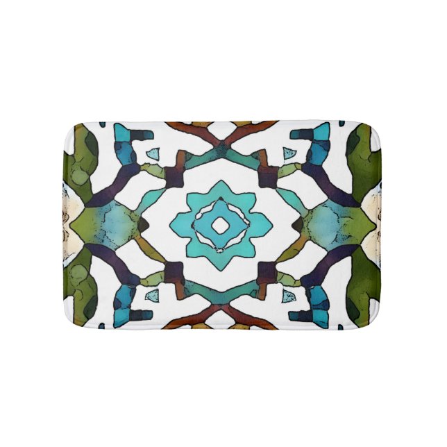 Tapis De Bain Conception géométrique Boho Abstraite 304 (Devant)