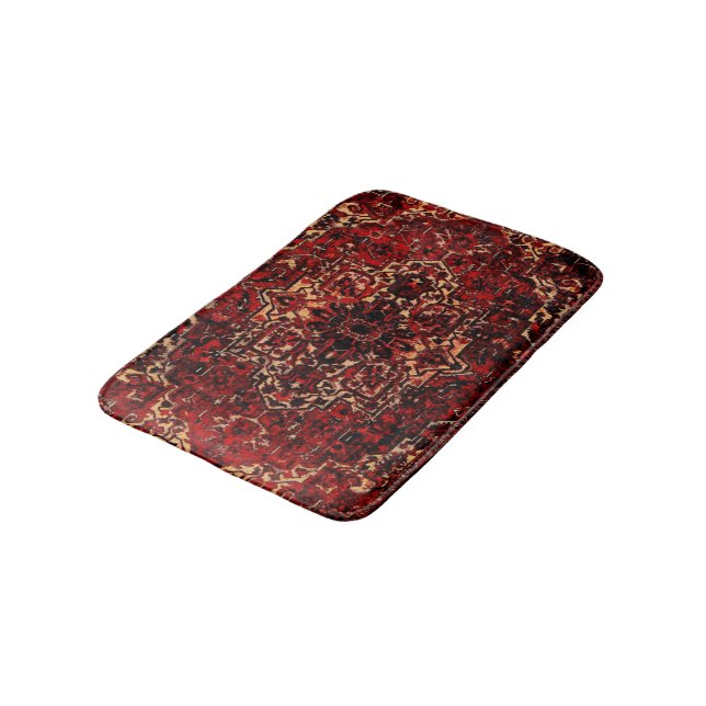 Tapis De Bain Conception orientale de couverture dans rouge (Angle)