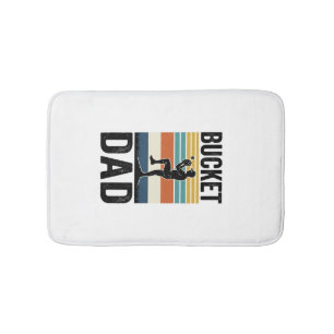 Tapis De Bain Conception vectorielle de papa de seau de baseball