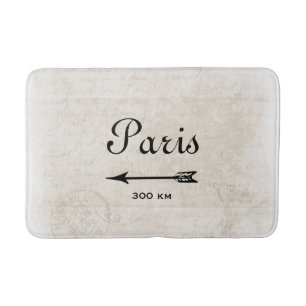 Tapis De Bain Conception vintage de destination de Paris France