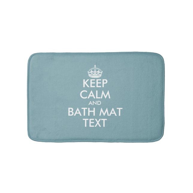 Tapis De Bain Concevez votre propre turquoise garder calme typog (Devant)
