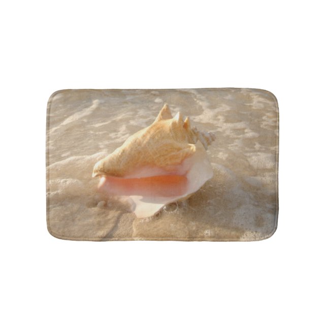 Tapis De Bain Conque Shell en sable sur la plage tropicale (Devant)