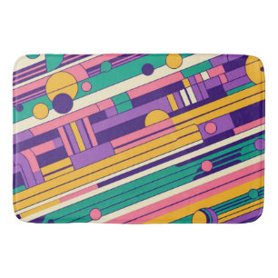 Tapis De Bain Cool, design rétro coloré des années 80/90