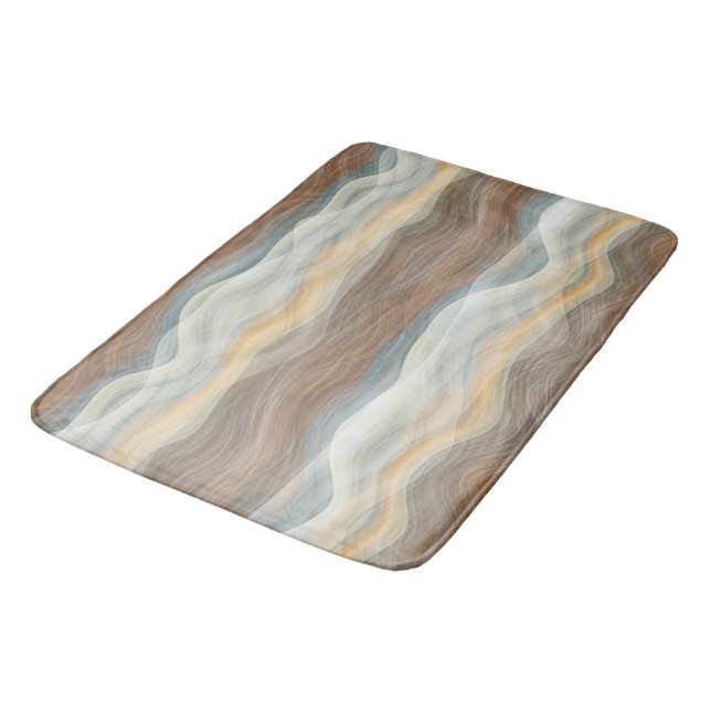 Tapis De Bain Cool Retro Abstrait Artistic Waves Motif (Angle)