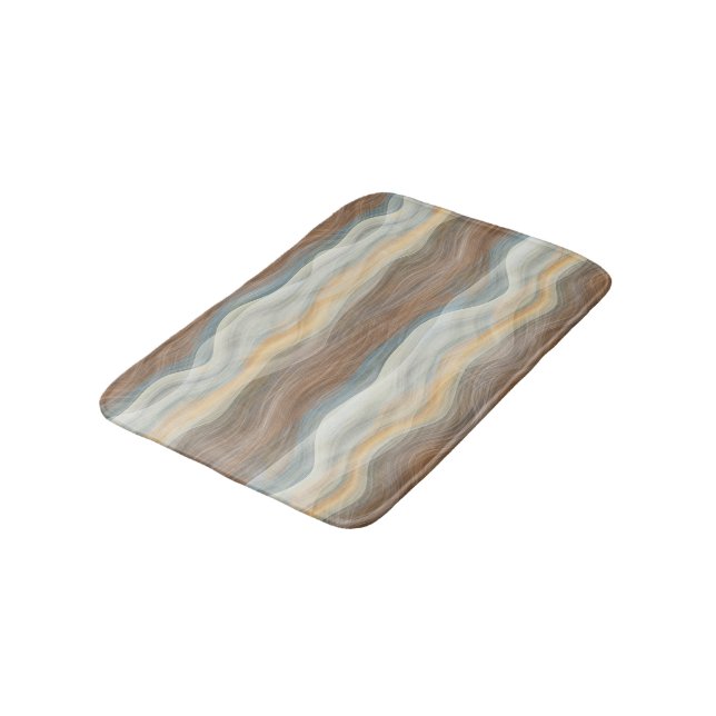 Tapis De Bain Cool Retro Abstrait Artistic Waves Motif (Angle)