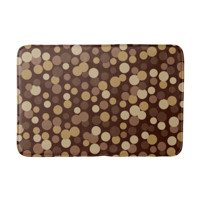 Tapis De Bain Cool rétro Points Brown Salle de bain Rug Bain Mat (Devant)