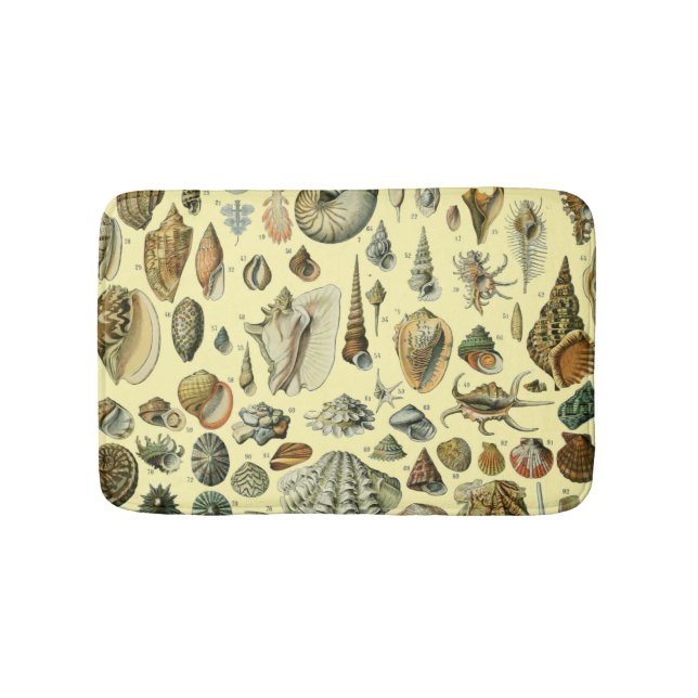 Tapis De Bain Coquillages de coquillages Mollusk Clam Élégant Ar (Devant)