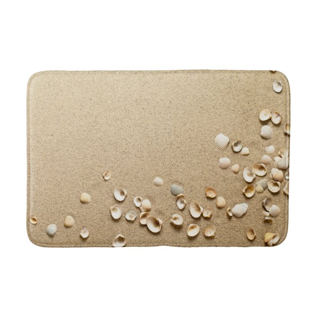 Tapis De Bain Coquilles de mer sur le sable (Devant)