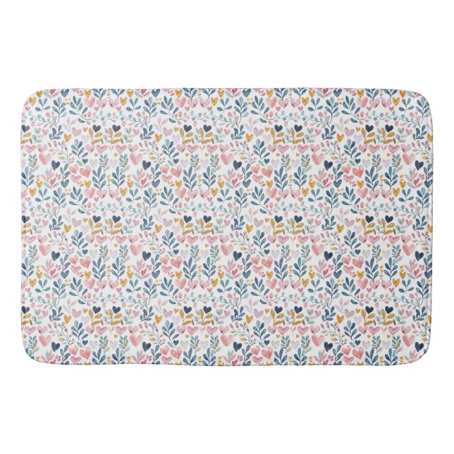 Tapis De Bain Corações em aquarela (Devant)