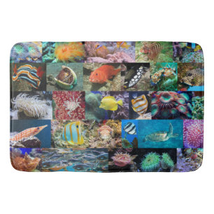 Tapis De Bain Coral Reef Marine Life tendance : Poissons et anim