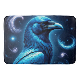Tapis De Bain Corbeau bleu cosmique
