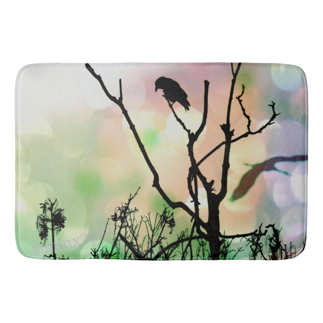 Tapis de bain Corbeau Solitaire (Devant)