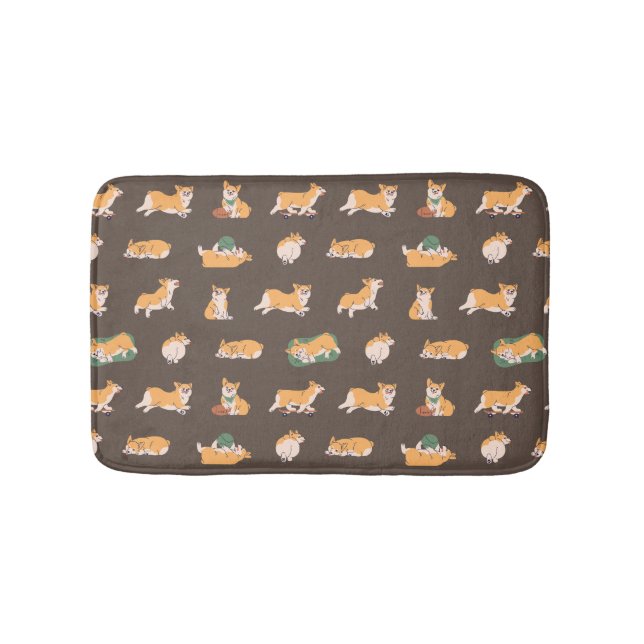 Tapis De Bain Corgi joyeux (Devant)