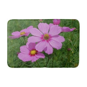 Tapis De Bain Cosmos rose Fleurs Nature